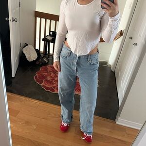 Wilfred Potion White Long Sleeve Cropped Tee